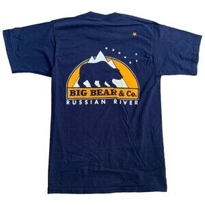 Vintage Big Bear & Co. Russian River Blue T shirt, Men's Small Made in USA